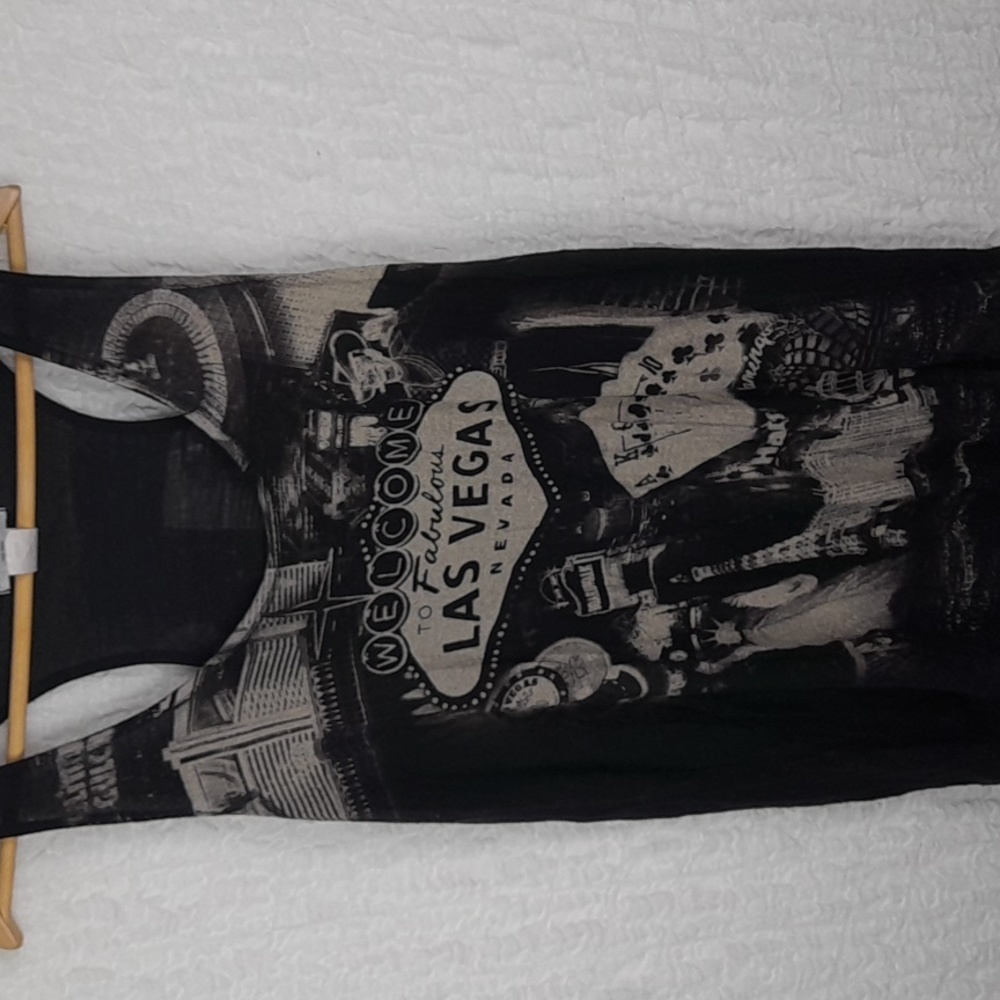 Banana Expression New York Las Vegas Tank Top Large Black A76